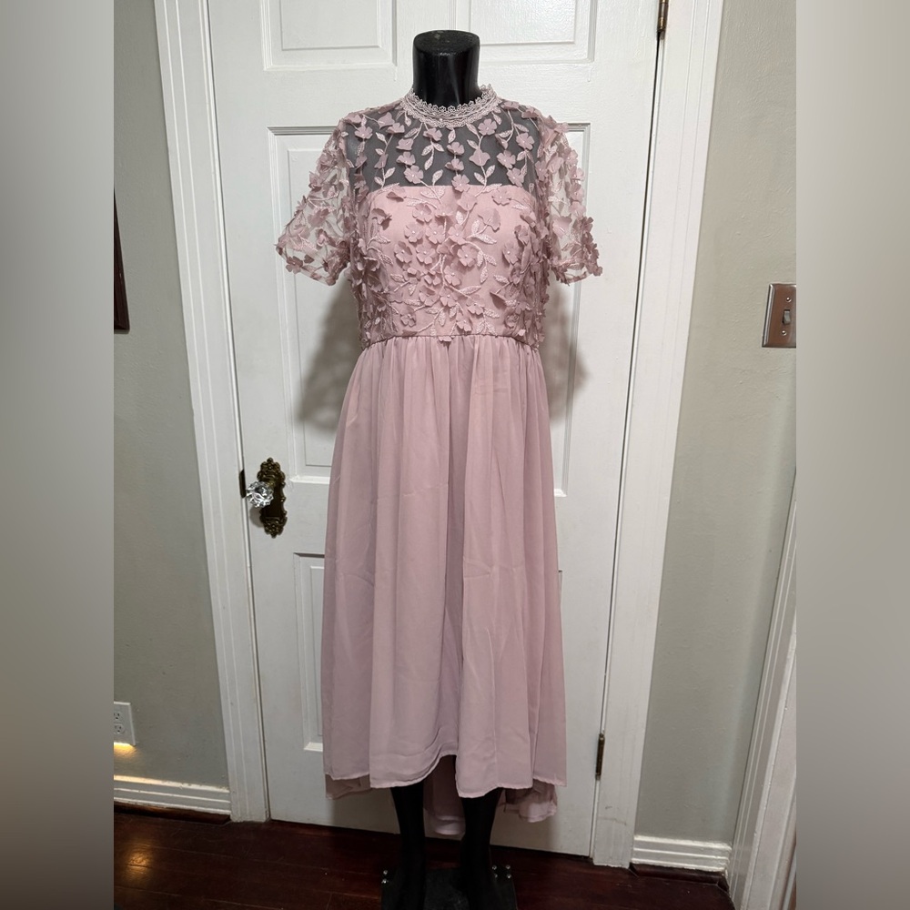 Purple Chi Chi‎ Maternity Evening Bridesmaid Gown Dress UK Size 12